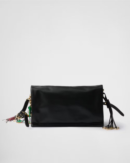 Prada Soft Sound large leather shoulder bag with charms